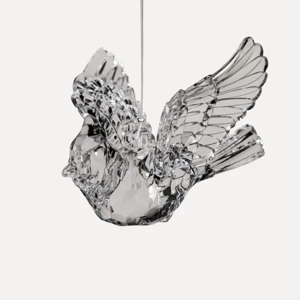 Подвес ПТИЦА 12х8 см, акрил, прозрачный