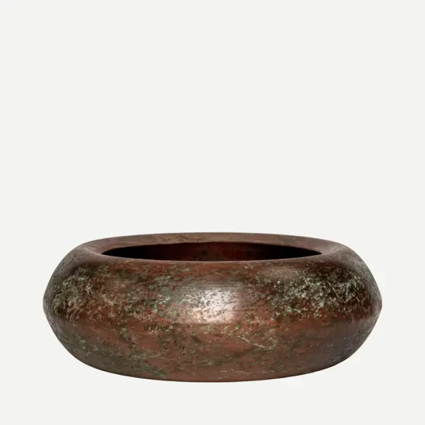 Кашпо 32x9 см, металл, зеленый