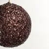 Шар D15 см с пайетками, пенопласт, коричневый, АУТЛЕТ