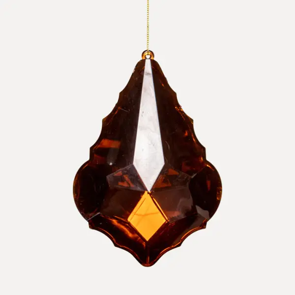 Подвес КРИСТАЛЛ 11x16 см, пластик, коньячный