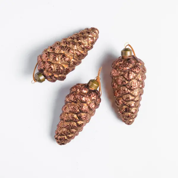 Подвес ШИШКА H12 см, стекло, коричневый