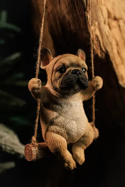 Подвес БУЛЬДОГ 12х14 см, полирезин, бежевый