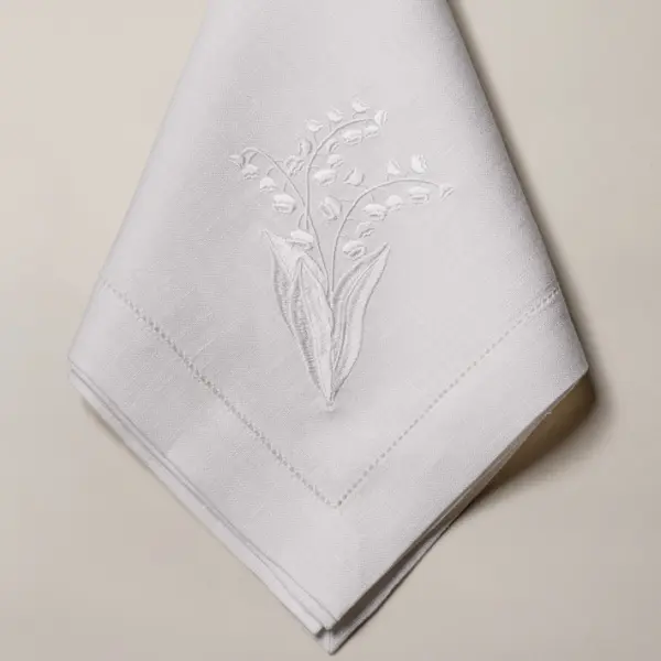 Набор льняных салфеток ЛАНДЫШ, 50х50 см, 4 шт, текстиль