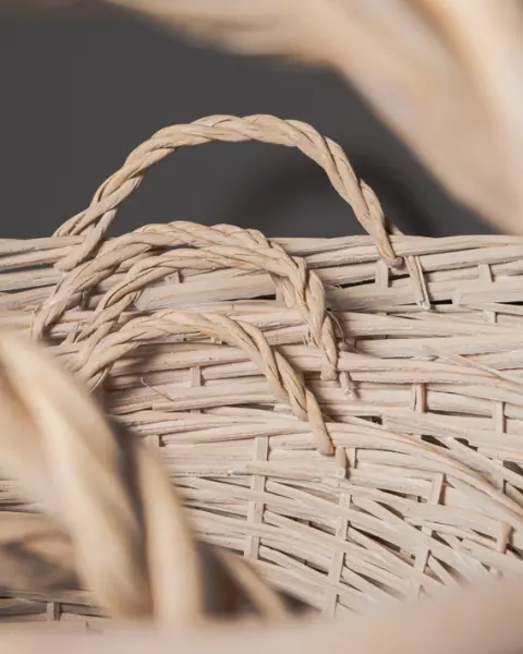 Комплект из 4-х плетёных корзин 69х59х48, 59х50х43, 49х41х37, 41х34х32 см, ива, бежевый