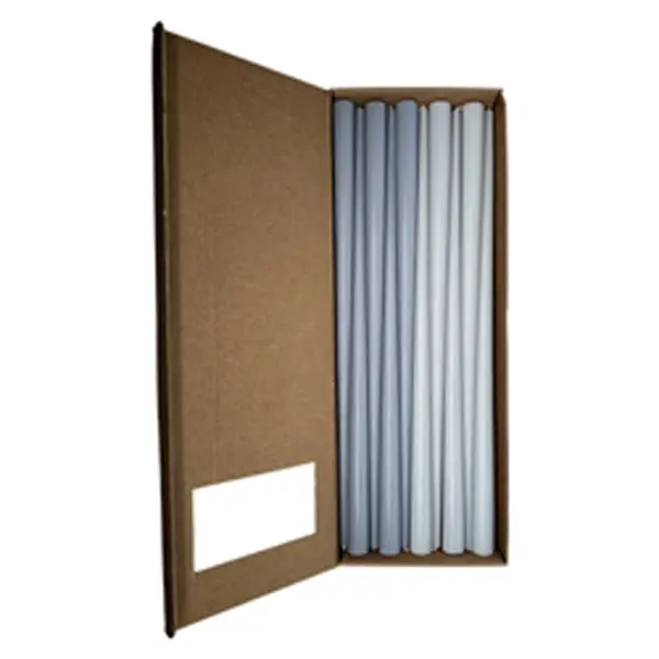 Набор конусных свечей в коробке, 40 см, 10 шт, воск, голубой микс