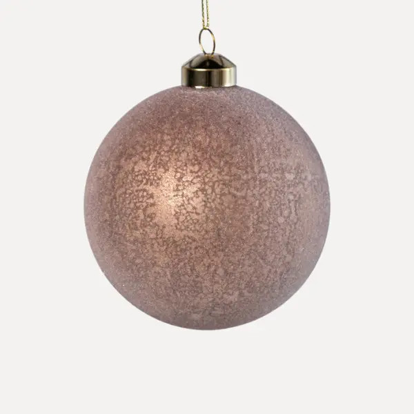 Шар D10 см, стекло, розовый