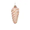 Подвес ШИШКА H12 см, стекло, розовый