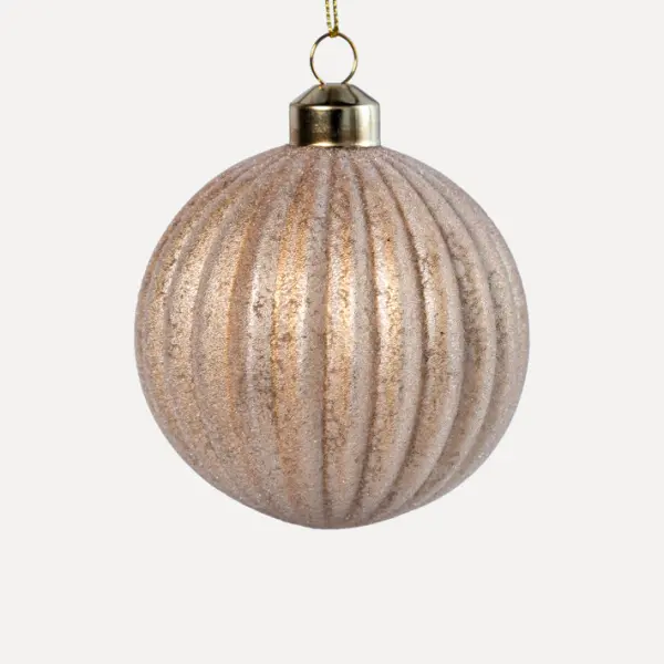 Шар D8 см, стекло, шампань