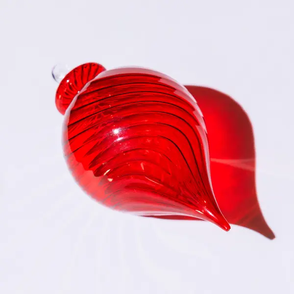 Подвес ручной работы 8x16 см, стекло, красный