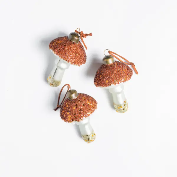 Подвес ГРИБ H9 см, стекло, коричневый