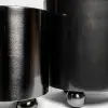Набор из 3-х кашпо на круглых ножках 27x33, 25х31, 20х25 см, металл, серебряный