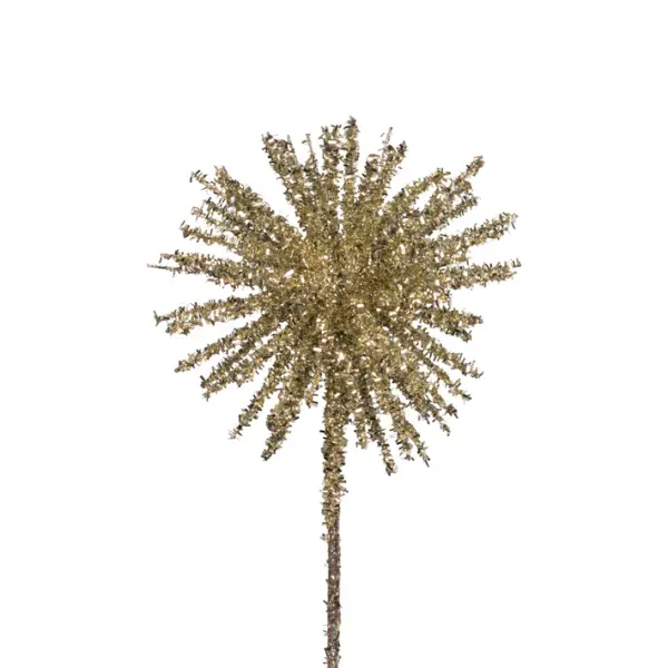 Ветвь с глиттером L46 см, пластик, шампань