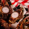 Подвес ЧАСЫ 6х4х10 см, стекло, золотой