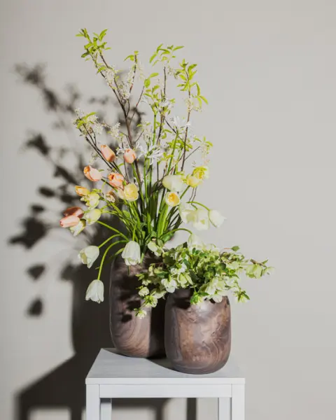 Ваза 28х40 см, дерево, коричневый Ваза 28х40 см, дерево, коричневый