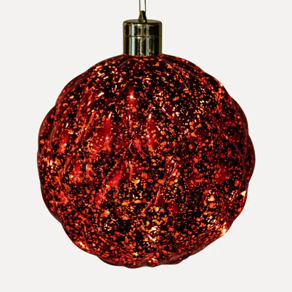 Шар LED D15 см, пластик, красный