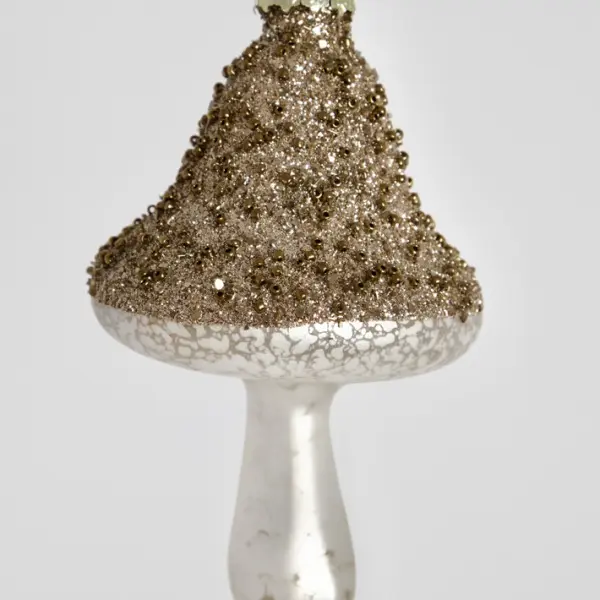 Подвес ГРИБ 8х8х12 см, стекло, золотой