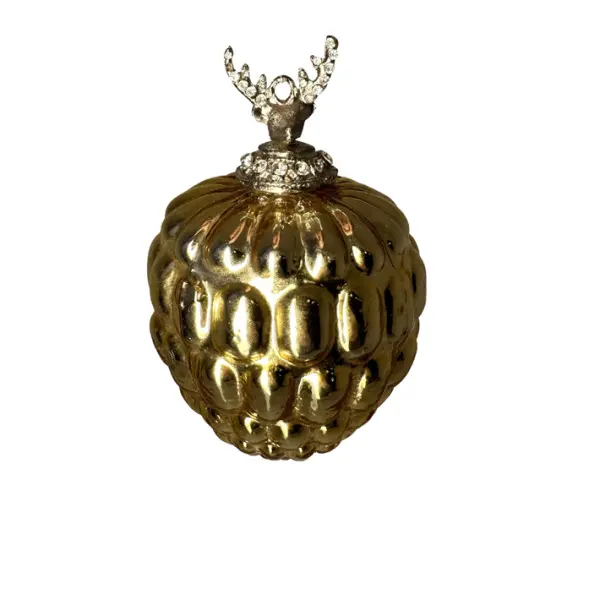 Подвес Шишка D10 см, стекло, золотой