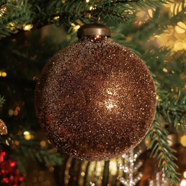 Шар D8 см, стекло, медный