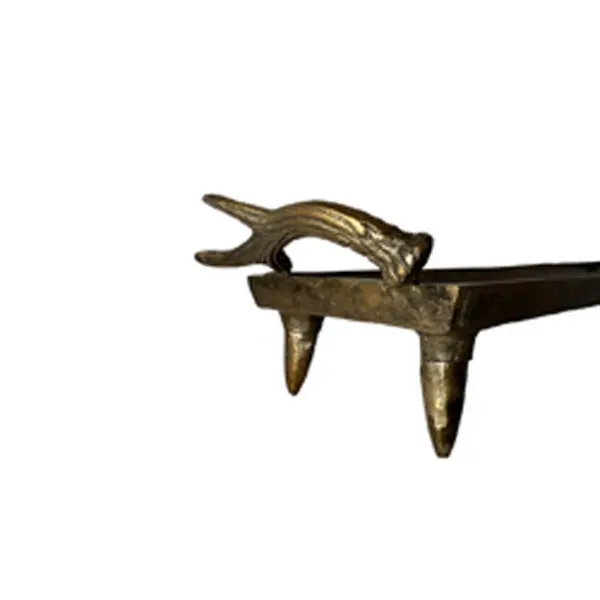 Поднос прямоугольный 73х15х10 см, металл, латунный