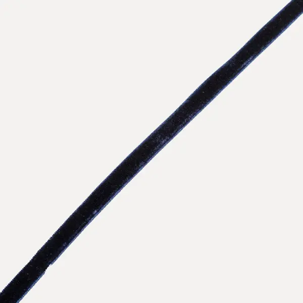 Бархатная лента, W 0,6 см, L 91,4 м, темно-синий