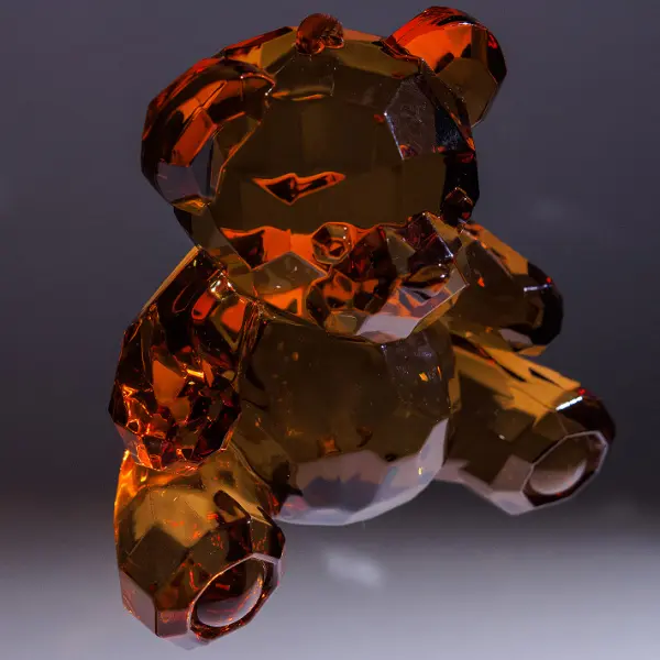 Подвес МЕДВЕДЬ 10х12 см, акрил, коньячный