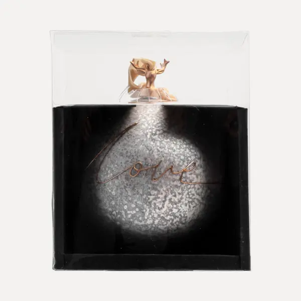 Шар D15 см, стекло, серый