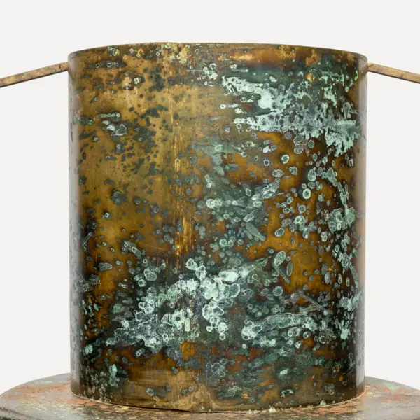 Ваза 36x33x57 см, металл, зеленый