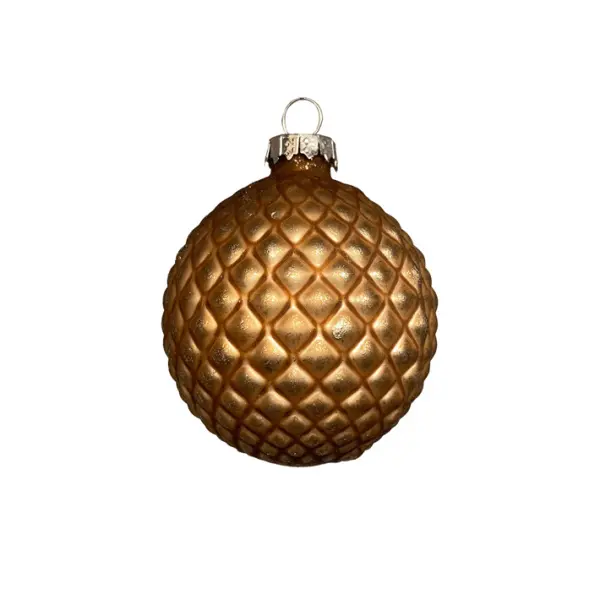 Шар D8 см, стекло, золотой