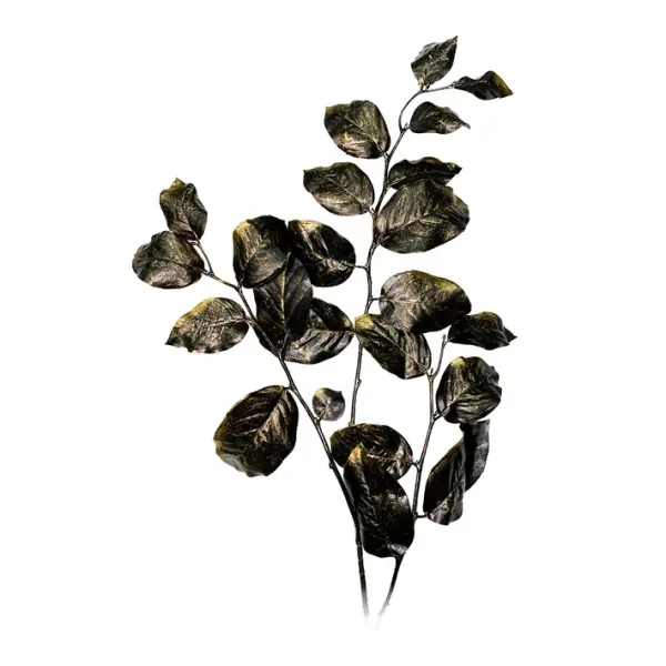 Ветвь гаультерии H112 см, пластик, золотой, чёрный