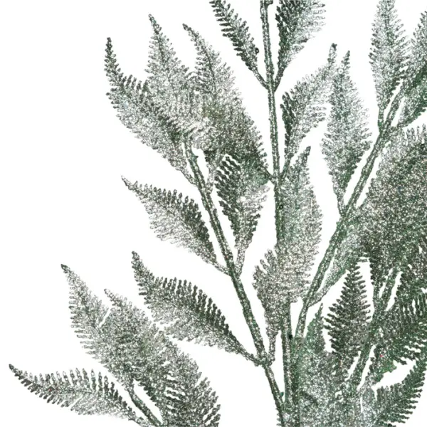 Ветвь L85 см, глиттер, пластик, светло-зеленый