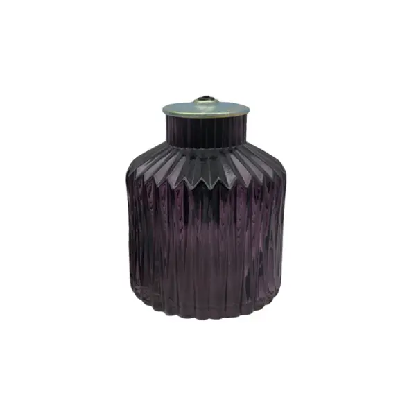 Светильник H15,5 см, стекло, фиолетовый