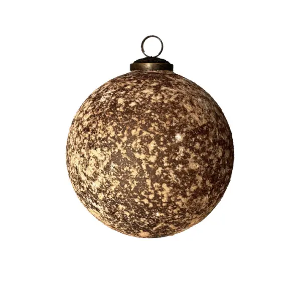 Шар D12 см, стекло, коричневый