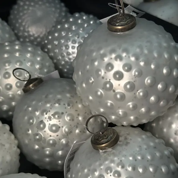 Шар D10 см, стекло, белый